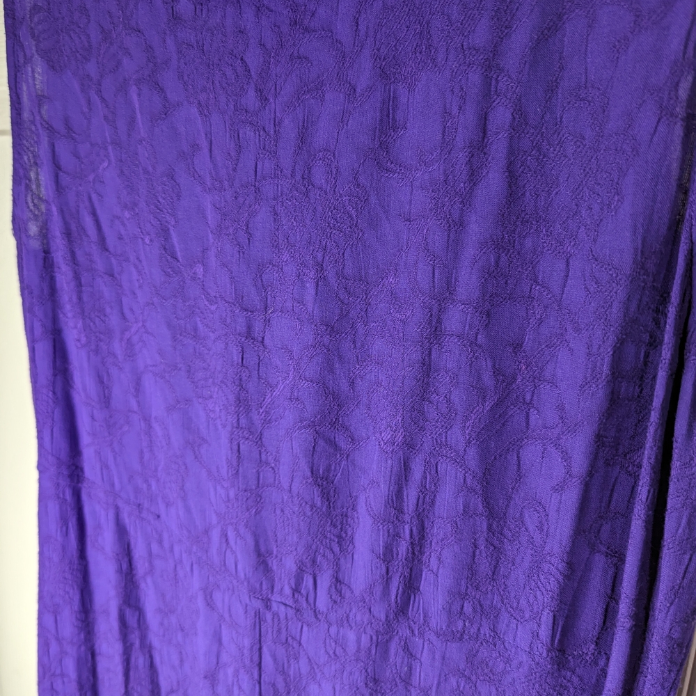Karin Stevens purple textured sleeveless vintage dress size 12 - Picture 5 of 6